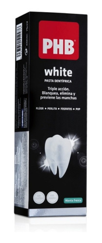 Pasta De Dientes Phb White Blanqueadora 75ml