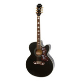 Guitarra Acústica EpiPhone Ej-200ce Para Diestros Black
