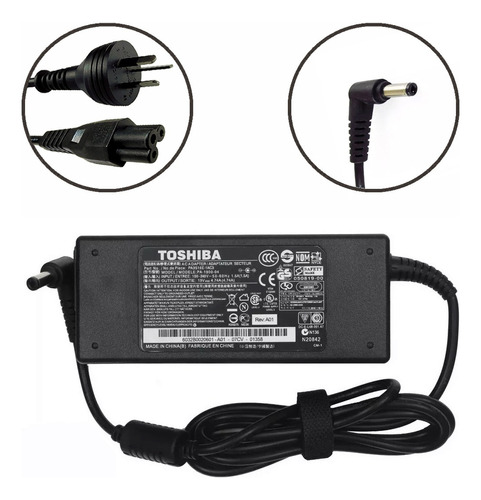 Cargador Toshiba L45 L55 L50 L70 L75 L40 Pa-3516u Pa1650 90w