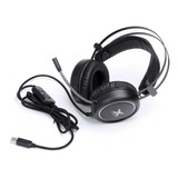 Headset Gamer Aura Audio 7.1 Com Vibração Led Rgb Gh500 Cor Preto