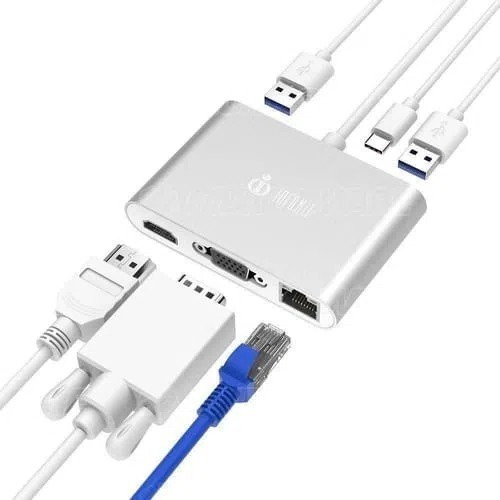  Adaptador Tipo-c 3.1 X Vga / Hdmi / Tipo C Fêmea / Usb 3.0 