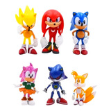 Kit Action Figure Sonic -conjunto C 6 Bonecos Pronta Entrega