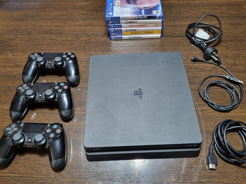 Sony Playstation 4 Slim 865gb + 3 Controles + 6 Juegos 