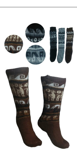 Pack 3 Calceta Calcetines Lana Alpaca Termicas Unisex 