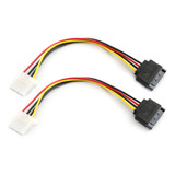 Rlecs 2 Piezas Sata Macho A Ide Molex Hembra De 4 Pines Hdd 