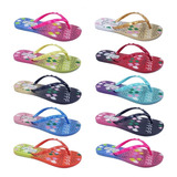 Chinelo Rasteira Feminino Sandália Colorida Cores Neon K127