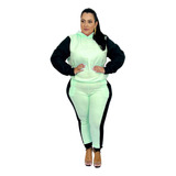 Conjunto Soft Plus Size Jaqueta Pijama Moletom Frio Gg G2 G3