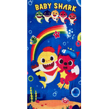 Toalha De Banho Personagens Baby Shark Azul 70x1,35 Cor Baby-shark-1
