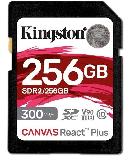 Cartão Memória Kingston Sd Xc 256gb Canvas React Plus 300mbs