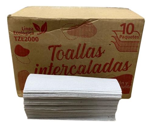 Toallas Intercaladas 20x24 Blancas Baño Dispenser X2000u