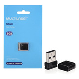 Pendrive Nano Preto 8gb Usb Pd053 Multilaser