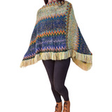 Poncho Feminino Blusão Plus Size Étnico Peruano Boho Hippie 