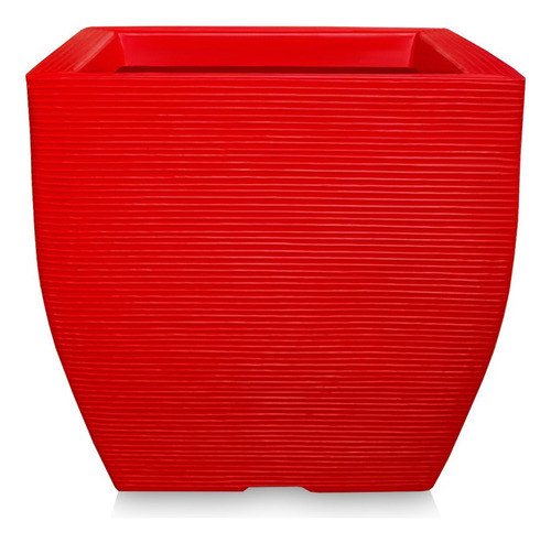 Vaso De Planta Quadrado Grande Frutifera Polietileno 70x70 Cor Vermelho Ferrari