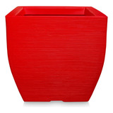 Vaso De Planta Quadrado Grande Frutifera Polietileno 70x70 Cor Vermelho Ferrari