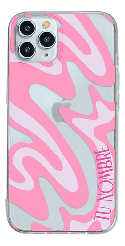 Funda Para iPhone Para Mujer Curvas Rosa Con Tu Nombre