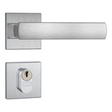 Fechadura Porta Externa 803/35 Escovado Roseta Aço Inox Stam