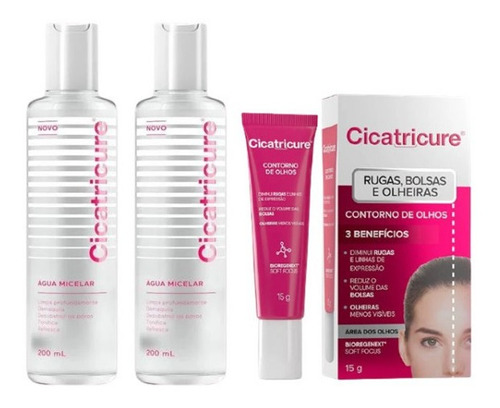 Kit Cicatricure Contorno De Olhos 15g + 2 Águas Micelar 200m