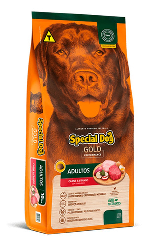 Ração Special Dog Gold Cães Adultos Frango E Carne - 10,1kg