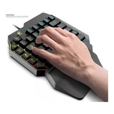 Teclado Gamer Una Mano Usb Mini Keyboard Con Luces Rgb