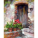 Puerta Vieja Paint By Numbers, Xidaka Con Bastidor De Madera