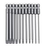 Juego 11 Brocas Hexagonales Torx Magneticas 1/4 6,35mm 100mm