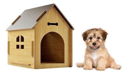 Regalo Perro Casita Madera Para Perro Mascota 57x44x57cm - L