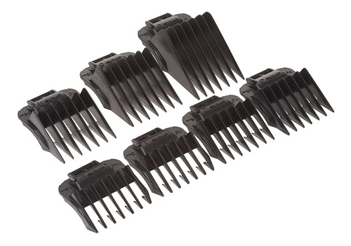 Andis 7 Piezas Snap-on Blade Juego De Peines Negro (01380)