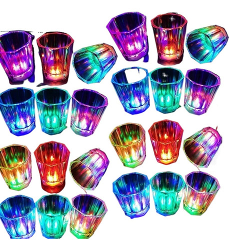 24 Vasos Esmaltados Con Luces Led Para Regalos, Fiesta De Cu
