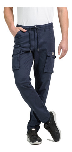 Pantalón Cargo Recto Gabardina Algodón Hombre Mistral 55027