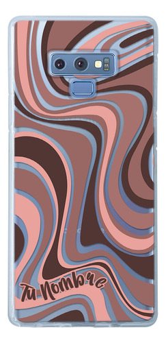 Funda Para Galaxy Para Mujer Curvas Beige Con Tu Nombre