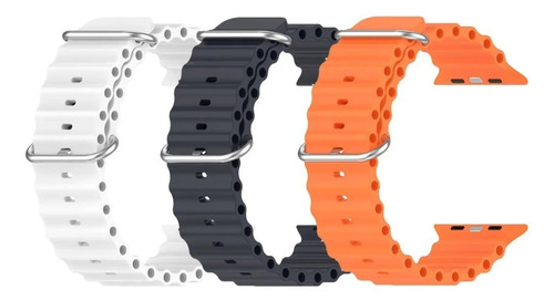 Kit 3 Pulseira Oceano Para Smartwatch Apple Watch 42\u002F49mm | MercadoLivre