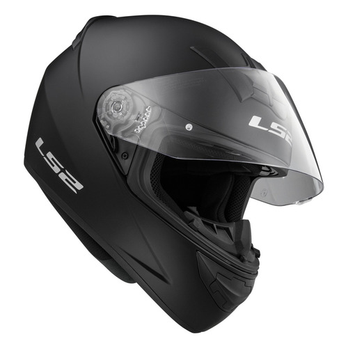 Casco Moto Integral Ls2 352 Single Mono Negro Brillo Marelli