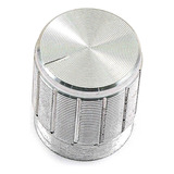 Perilla Knob Potenciometro 15x17 Plateada Aluminio