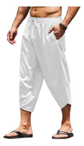 Pantalón Harén De Playa De Siete Piezas Para Hombre En Lisos