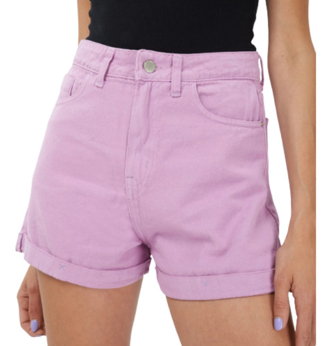 Short Gabardina Rígida  De Mujer