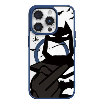 Funda Magnético Para iPhone Con Batman -azul Azul iPhone 15 Pro Max