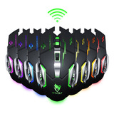 Mouse Gamer Inalambrico Recargable T-wolf  Q13 Negro