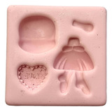 Molde Silicone Aplique Menina Linda 2