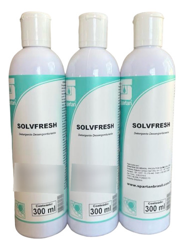 Kit C/3 Solvfresh Detergente Desengordurante Spartan 300ml