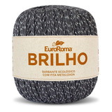 Barbante Brilho Prata 400g N°6 4/6 Fios 406m Euroroma Cor Chumbo