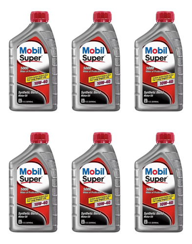 Mobil Aceite Motor 10w40 Super 5000 Synthetic Blend 5.67l