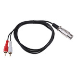 Cable De Audio 3 Pin Xlr Hembra A 2 Rca Splitter Macho