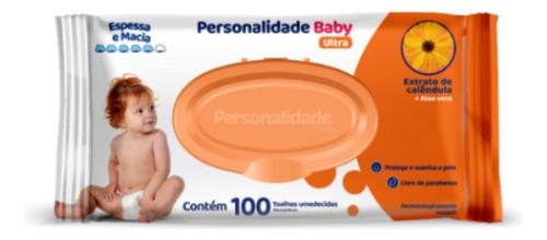 Lenço Umedecido Personalidade Baby Toalhinha Com 100 Unidade