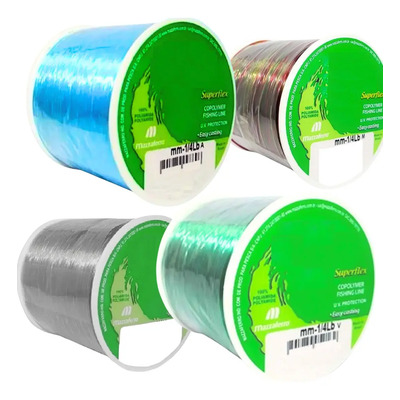 Linha Pesca Araty Superflex 100 Gramas Mono Verde Azul Color | Frete grátis