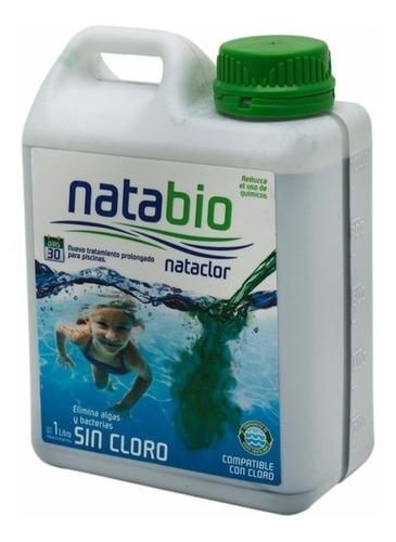 Nataclor Nata Bio 1lt Tratamiento Sin Cloro Para Piscinas !!