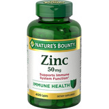 Natures Bounty Zinc 50mg Alta Potencia Inmunidad Salud 400