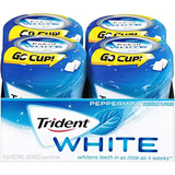 Trident White Chicle Sin Azúcar (menta, De 60 Piezas, 4-pack