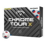 Pelota Golf Callaway Chrome Tour X Triple Track- Blue/red Color Blanco