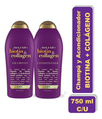 Ogx Shampoo Y Acondiconador 750 - mL a $104