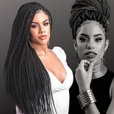 2 Pacotes De Jumbos Ser Mulher Para Box Braids - 399 Gramas Cor Cinza